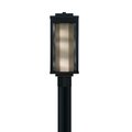Eurofase Daulle Colonial 20" Round Outdoor 4-Light Post Light, Satin Black /Clear Glass 42719-014
